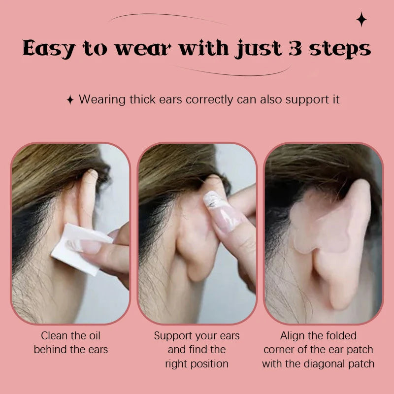 Butterfly-Shaped Elf Ear Stickers Corrector Correction Patch Silicone Patches Tape Cosmetics Ears Primer