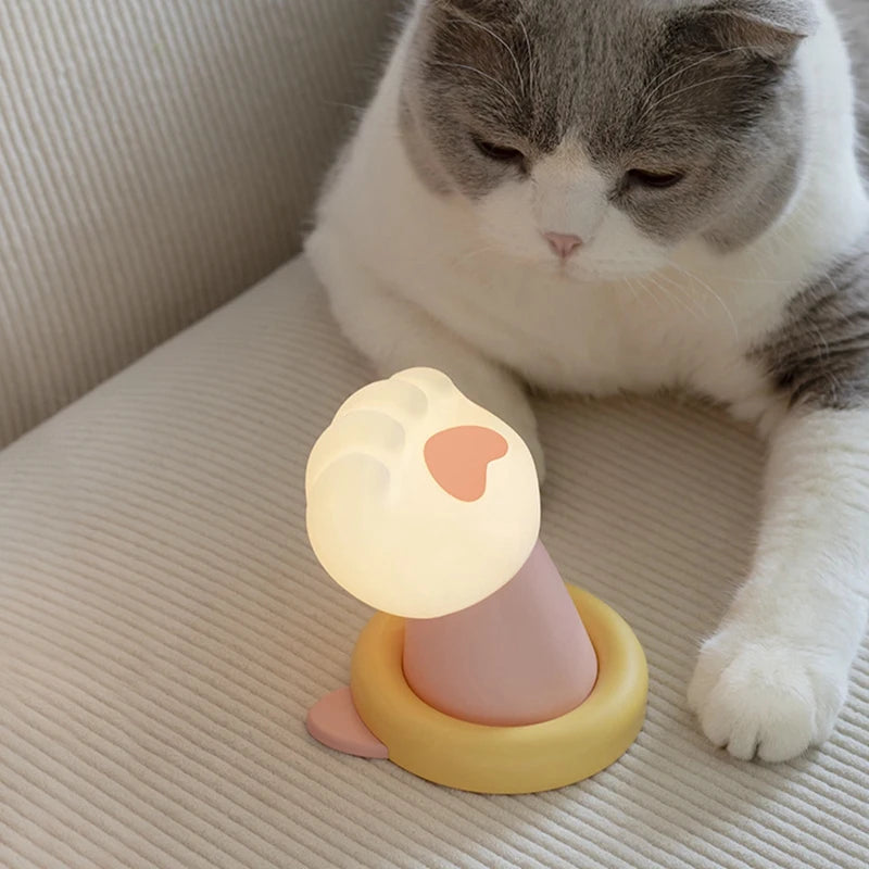 A69ELED Children's Night Light Cat Claw Night Light Bedside Bedroom Atmosphere Night Light Bedroom Desktop Small Ornaments