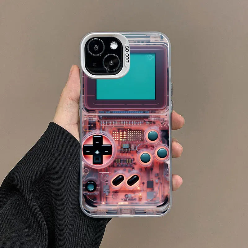 Retro Game Console Printed Pattern Phone Case For iPhone 11 12 13 14 Pro Max Mini 16 15 Pro Max Plus Shockproof Laser Back Cover
