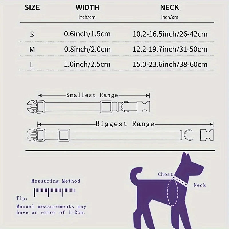 Fruit Print Polyester Dog Collar Set with Adjustable Buckles and Zinc Alloy Rings Stylish and Durable, Machine Washable