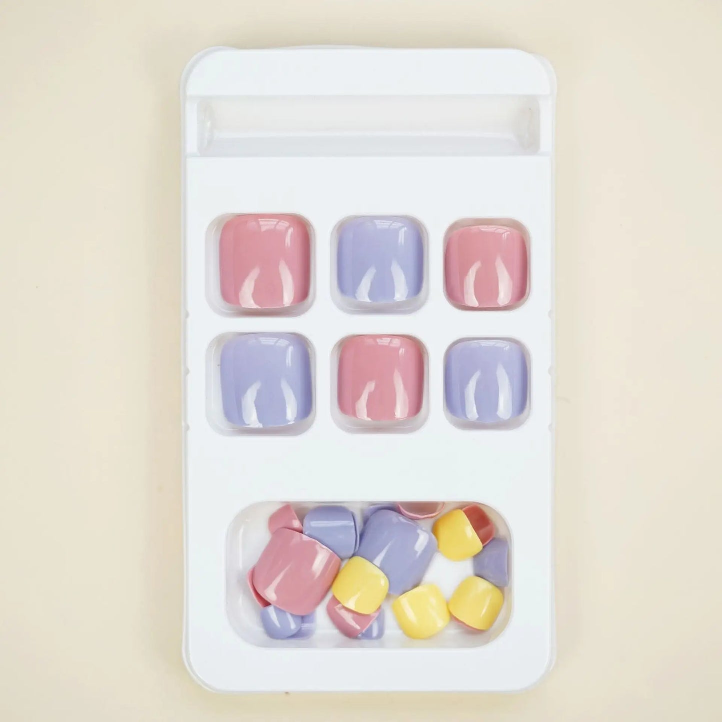 Colorful Press-On Toe Nails β 24pcs Full Cover Summer Style for Girls & Women