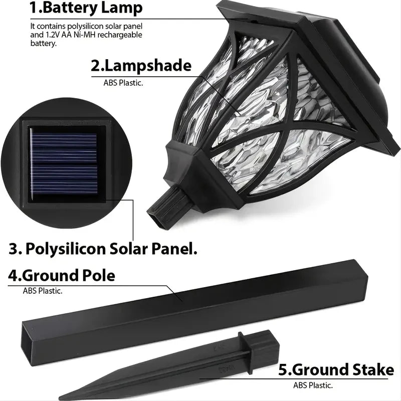 10 Pack Solar Yard Lights Bright Lawn Lights Outdoor Waterproof Led Solar Pathway Lights Landscape Path Lights