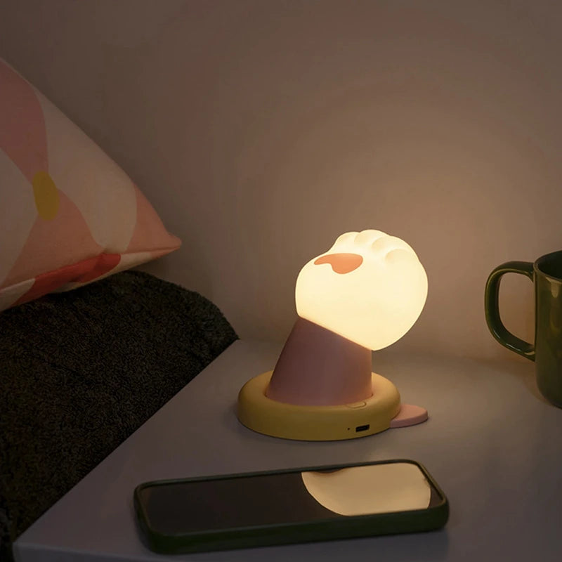 A69ELED Children's Night Light Cat Claw Night Light Bedside Bedroom Atmosphere Night Light Bedroom Desktop Small Ornaments