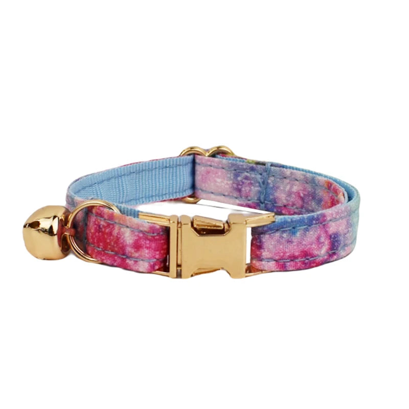 Cat Collar Bowknot Adjustable Safety Personalized pet collar Customized Name Soft