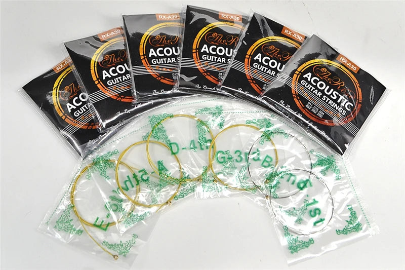 Acoustic Guitar Strings Antirust Coating Hexagonal Core 75/25 Brass Alloy Winding Accessories