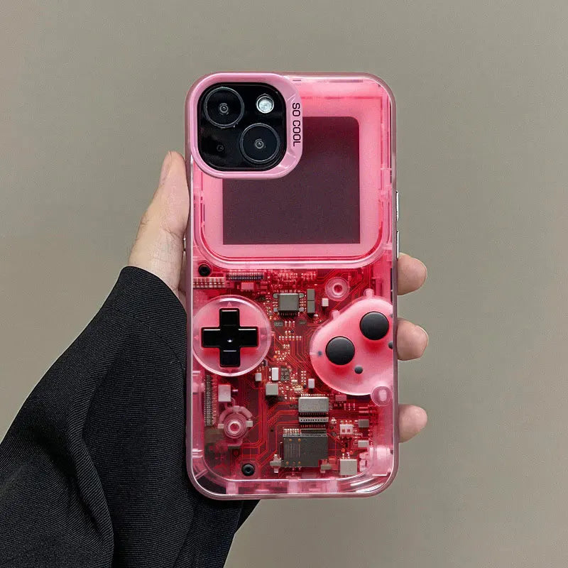 Retro Game Console Printed Pattern Phone Case For iPhone 11 12 13 14 Pro Max Mini 16 15 Pro Max Plus Shockproof Laser Back Cover