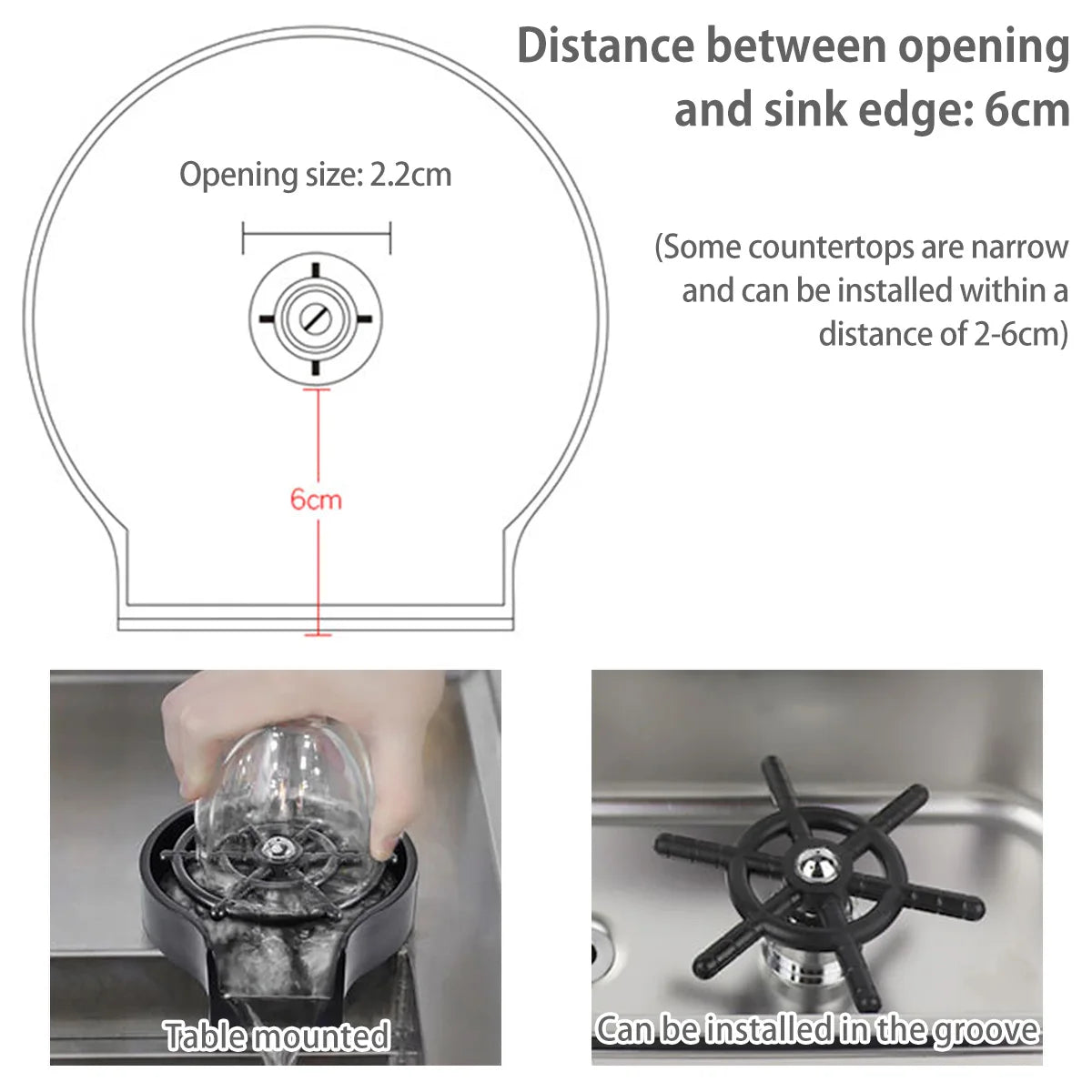 Faucet Glass Rinser High Pressure Cup Washer For Kitchen Sink Glass Beer Coffee Milk Tea Cup Cleaner Bar Accessories Clean Tool
