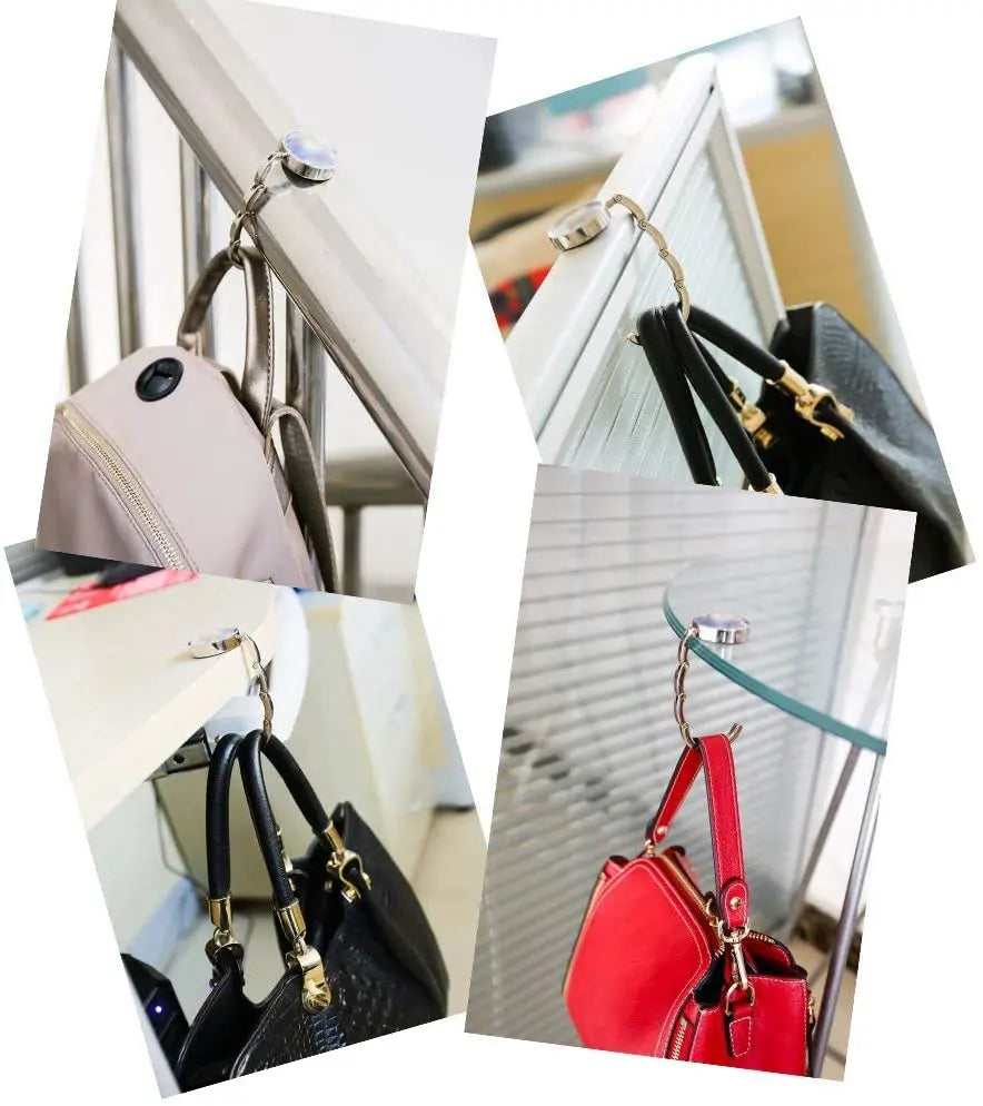 Portable Folding Bag Hook Hanger Purse Handbag Holders Foldable Table Desk Hook Women Hand Bag Organizer Accessories