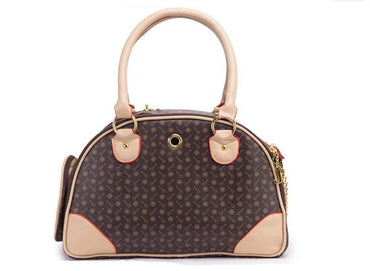 Pu Leather Small Cat Dog Carrier Bag Outdoor Travel Carry Tote Foldable Shopping Bag Portable Pet Dog Handbag