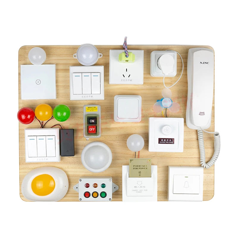 Baby Activity Busy Board Accessories Busy Edge Montessori Sensory Toys Socket Electrical Busy Board DIY Toys Parts For Children