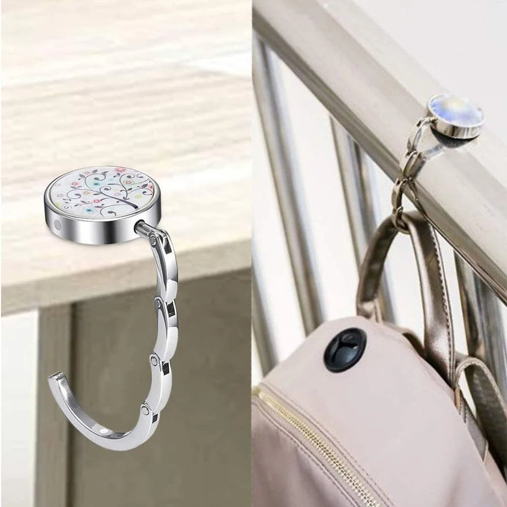Portable Folding Bag Hook Hanger Purse Handbag Holders Foldable Table Desk Hook Women Hand Bag Organizer Accessories