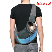 Dog Sling Carrier Breathable Mesh Travel Crossbody Bag For Puppy Cat Hiking Camping