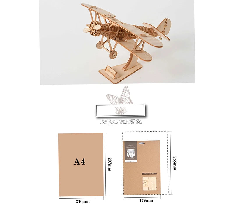 Train Model 3D Wooden Puzzle Toy Assembly Animal Model Building Kits for Children Adults Teen Birthday Gift Wooden Building Toys
