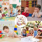 Big Montessori Wooden Toys Kids Circles Bead Wire Maze Roller Coaster Toddler Early Educational Puzzles Toy for Children infant