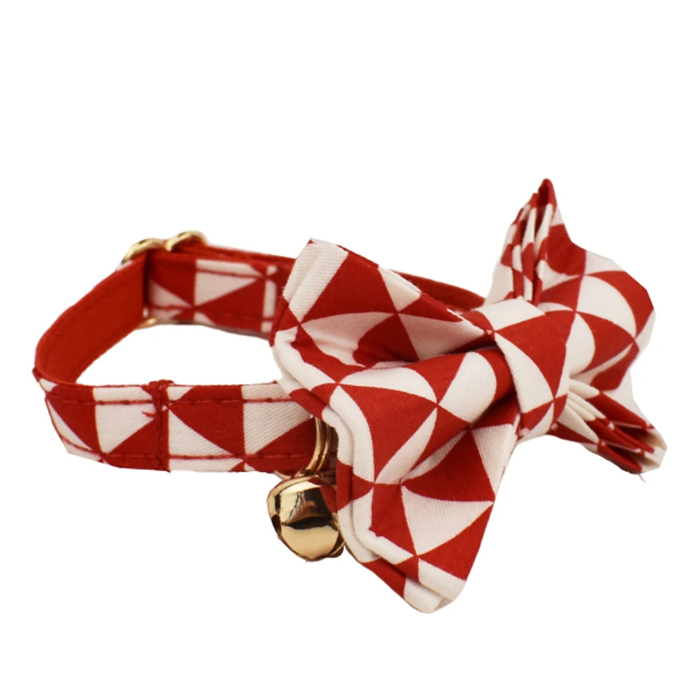 Cat Collar Bowknot Adjustable Safety Personalized pet collar Customized Name Soft