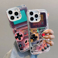Retro Game Console Printed Pattern Phone Case For iPhone 11 12 13 14 Pro Max Mini 16 15 Pro Max Plus Shockproof Laser Back Cover