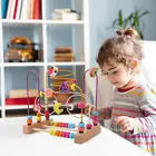 Big Montessori Wooden Toys Kids Circles Bead Wire Maze Roller Coaster Toddler Early Educational Puzzles Toy for Children infant
