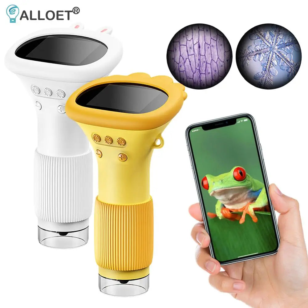 1000X Handheld Digital Microscope 2 Inch IPS Screen Children Biological Insect Coin Magnifier 2MP Lens Mini Portable Microscopes