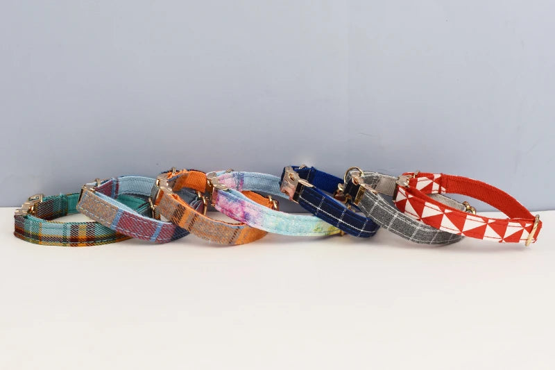 Cat Collar Bowknot Adjustable Safety Personalized pet collar Customized Name Soft