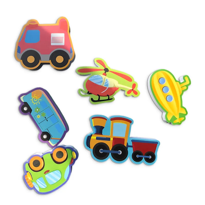 Baby Bathroom Toys Soft EVA Paste Early Educational DIY Puzzles Toys Animal Sticker Bath Baby Water Toys for 0 12 Months 1 Years