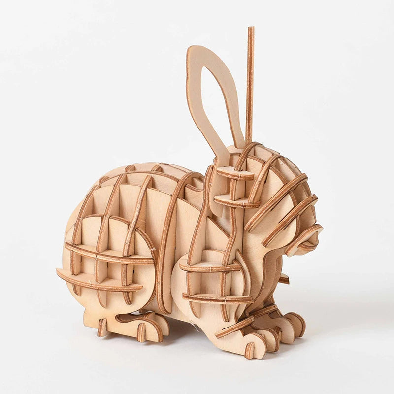 Train Model 3D Wooden Puzzle Toy Assembly Animal Model Building Kits for Children Adults Teen Birthday Gift Wooden Building Toys