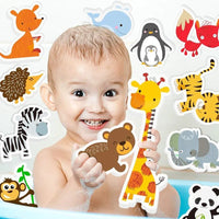 Baby Bathroom Toys Soft EVA Paste Early Educational DIY Puzzles Toys Animal Sticker Bath Baby Water Toys for 0 12 Months 1 Years