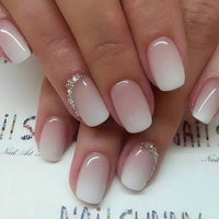 24Pcs Wine Red Press-On Nails – Short Square & Round Tips with Glitter Finish + Nail Glue