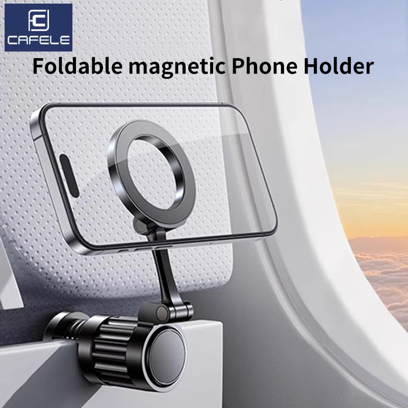 MagSafe Magnetic Airplane Phone Holder – Foldable Hands-Free Travel Mount for iPhone 16/15/14