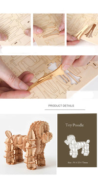 Train Model 3D Wooden Puzzle Toy Assembly Animal Model Building Kits for Children Adults Teen Birthday Gift Wooden Building Toys