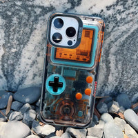 Retro Game Console Printed Pattern Phone Case For iPhone 11 12 13 14 Pro Max Mini 16 15 Pro Max Plus Shockproof Laser Back Cover