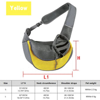 Dog Sling Carrier Breathable Mesh Travel Crossbody Bag For Puppy Cat Hiking Camping