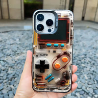 Retro Game Console Printed Pattern Phone Case For iPhone 11 12 13 14 Pro Max Mini 16 15 Pro Max Plus Shockproof Laser Back Cover