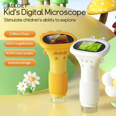 1000X Handheld Digital Microscope 2 Inch IPS Screen Children Biological Insect Coin Magnifier 2MP Lens Mini Portable Microscopes