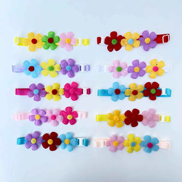 50/100 Pcs New Pets Dog Grooming Supplies Spring Flower Style Puppy Dog Collar Bow Ties Accessories Cute Dogs Bow Tie Necktie