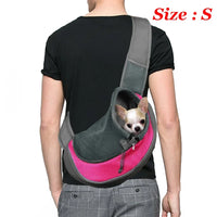 Dog Sling Carrier Breathable Mesh Travel Crossbody Bag For Puppy Cat Hiking Camping