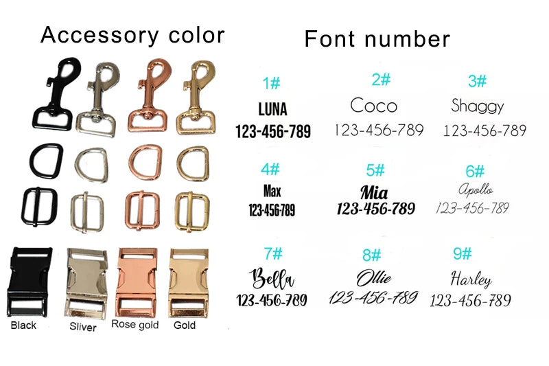 Cat Collar Bowknot Adjustable Safety Personalized pet collar Customized Name Soft