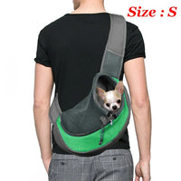 Dog Sling Carrier Breathable Mesh Travel Crossbody Bag For Puppy Cat Hiking Camping