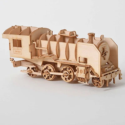 Train Model 3D Wooden Puzzle Toy Assembly Animal Model Building Kits for Children Adults Teen Birthday Gift Wooden Building Toys