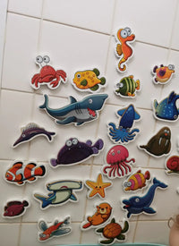 Baby Bathroom Toys Soft EVA Paste Early Educational DIY Puzzles Toys Animal Sticker Bath Baby Water Toys for 0 12 Months 1 Years