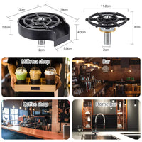 Faucet Glass Rinser High Pressure Cup Washer For Kitchen Sink Glass Beer Coffee Milk Tea Cup Cleaner Bar Accessories Clean Tool