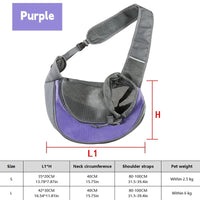Dog Sling Carrier Breathable Mesh Travel Crossbody Bag For Puppy Cat Hiking Camping