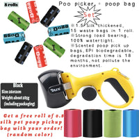 Pet Poop Picker Portable Scooper Animal Waste Sanitary Pickup Remover Dog Outdoor Cleaner Garbage Picker Poop Bag Excrement Tool