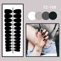 24Pcs Wine Red Press-On Nails – Short Square & Round Tips with Glitter Finish + Nail Glue