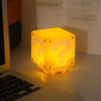 Super Mario Bros LED Question Mark Brick Night Light USB Charging Desk Lamp Light for Kids Birthday X-mas Gifts