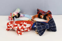 Cat Collar Bowknot Adjustable Safety Personalized pet collar Customized Name Soft