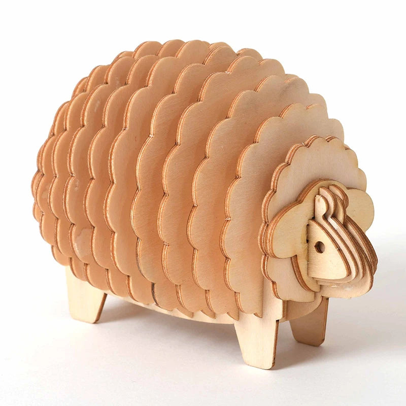 Train Model 3D Wooden Puzzle Toy Assembly Animal Model Building Kits for Children Adults Teen Birthday Gift Wooden Building Toys