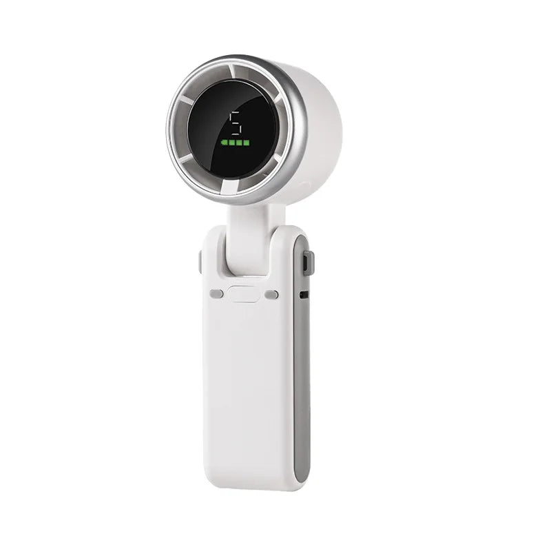 2025 New Hanging Neck Outdoor 180 Degree Folding Desktop Mini Fan Hand-held Folding High-speed Powerful Turbo Fan